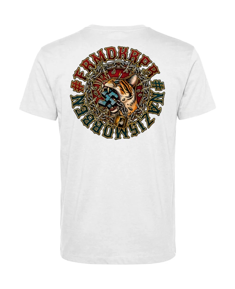#nazismobben 01 T-Shirt Herren weiss