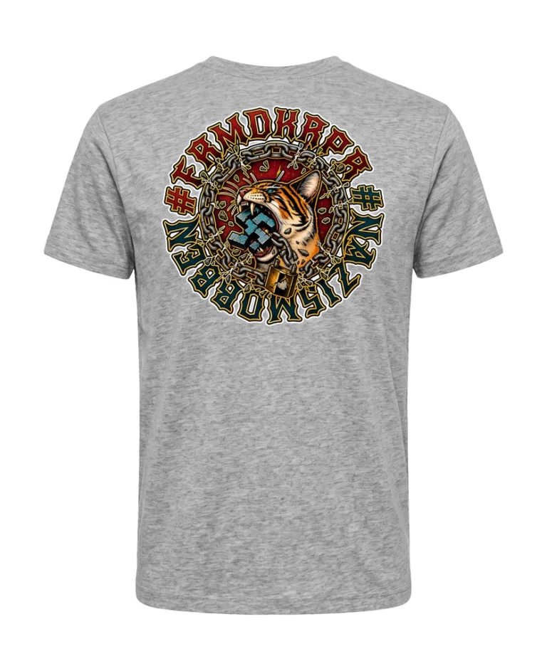 #nazismobben 01 T-Shirt Herren grau