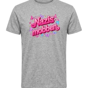 #nazismobben 04 T-Shirt Herren grau Vorderseite